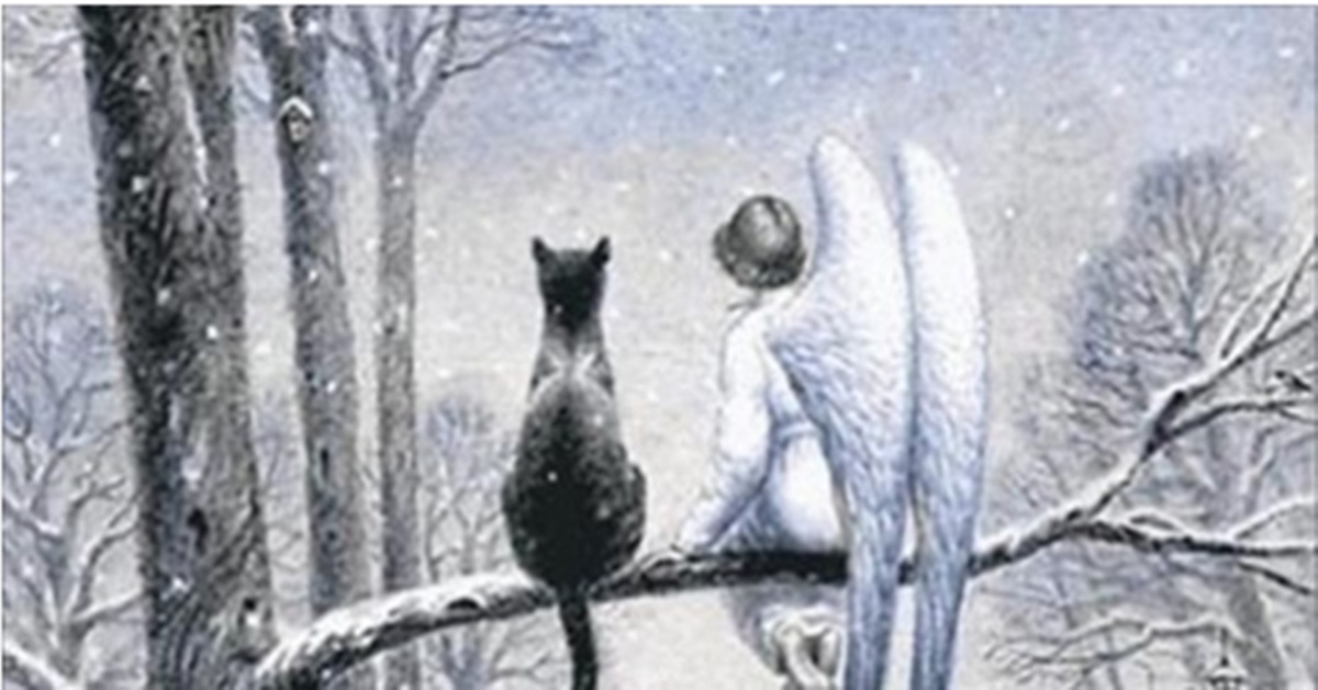 Очень трогательная сказка про кота и ангела…