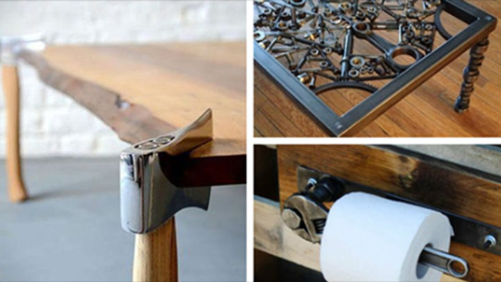 Креативная мужская мебель, сделанная из разных инструментов