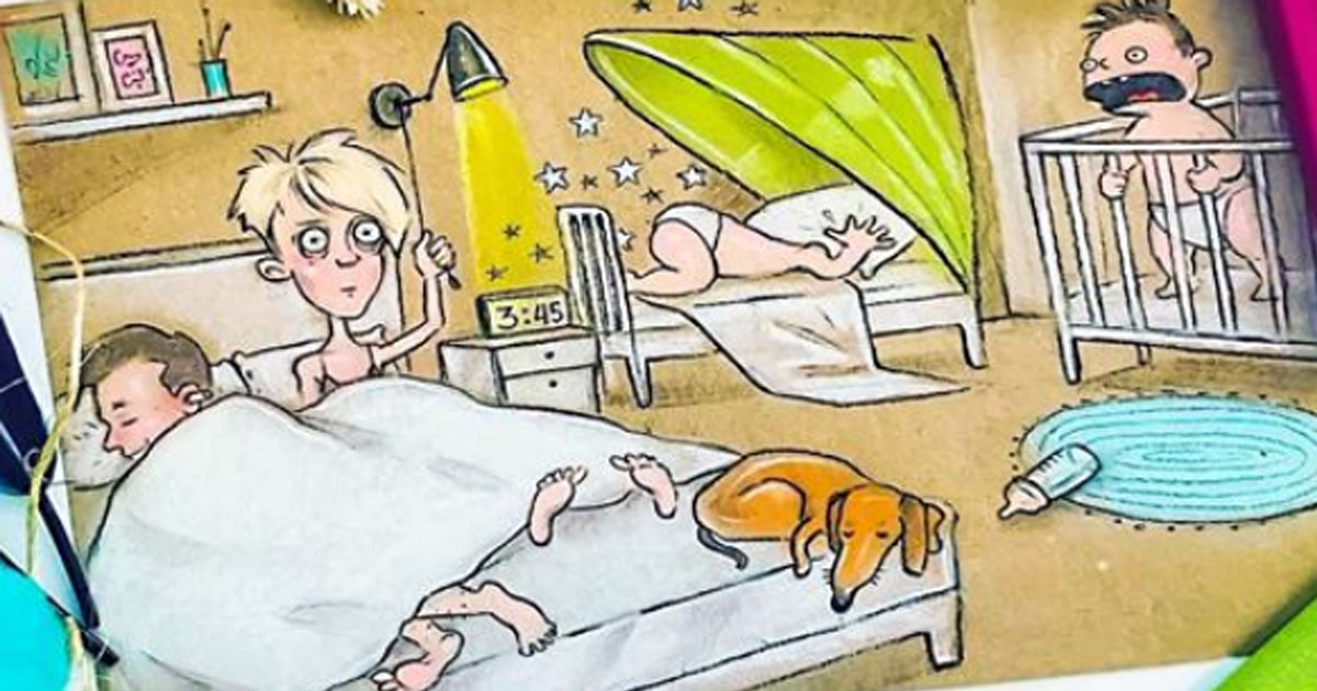 Мама двоих шебутных детей рисует свои будни. Глядя на ее иллюстрации, родители подумают: «Да это же про меня!»