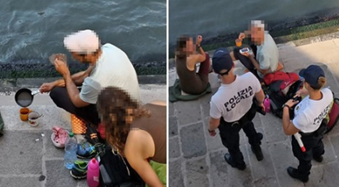 2 туристов оштрафовали и вышвырнули из Венеции за готовку кофе на мосту