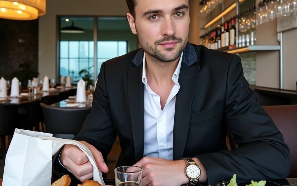 Můj přítel si vyžádal mou kartu, aby mohl zaplatit účet v restauraci.