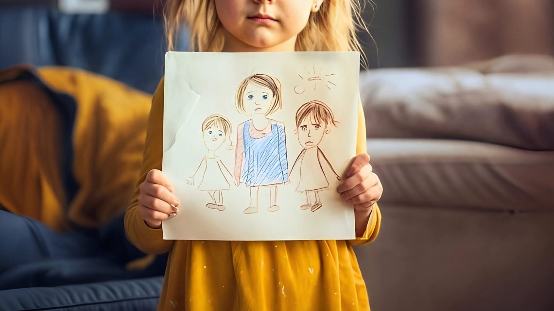 Moje pětiletá dcera začala malovat rodinný portrét, ale na něm nebyl tatínkův obličej. Moje pětiletá dcera začala malovat rodinný portrét, ale na něm nebyl tatínkův obličej.