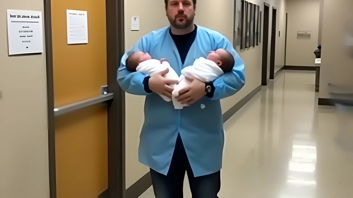 Nečekaně jsem uviděla svého manžela v luxusním obleku, jak vychází z porodního oddělení s dvěma miminky v náručí.