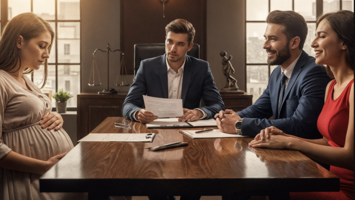 MANŽEL PŘIVEDL SVOU MILENKU, ABY PODPISOVAL ROZVOD S TĚHOTNOU MANŽELKOU