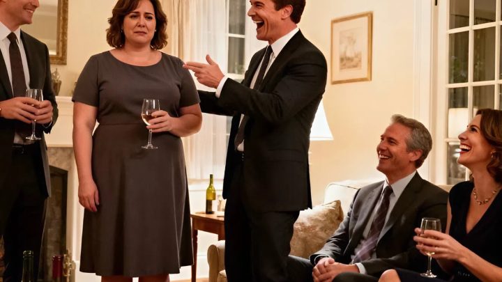 Můj manžel se mi posmíval a před svými hosty mě nazval „tlustou, parazitující sviní“, aby na ně udělal dojem. Nic jsem neřekla, ale později jsem udělala něco, co ho šokovalo a ponížilo…