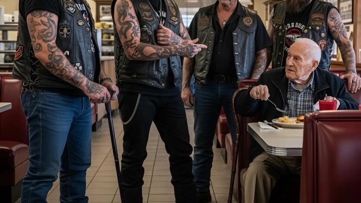 Pět drsných motorkářů se posmívalo 90letému veteránovi – za pár vteřin se země otřásla duněním motorek.