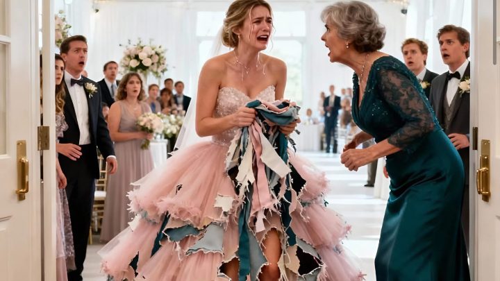 Před dvěma stovkami bohatých hostů jí roztrhali šaty, obvinili ji, že si vzala něco, co jí nepatřilo, a vyhnali ji, jako by nic neznamenala, ale když zašeptala: „Tati… Potřebuji tě“, rodina, která se ji snažila zlomit, konečně poznala pravdu o tom, kým ve skutečnosti byla.