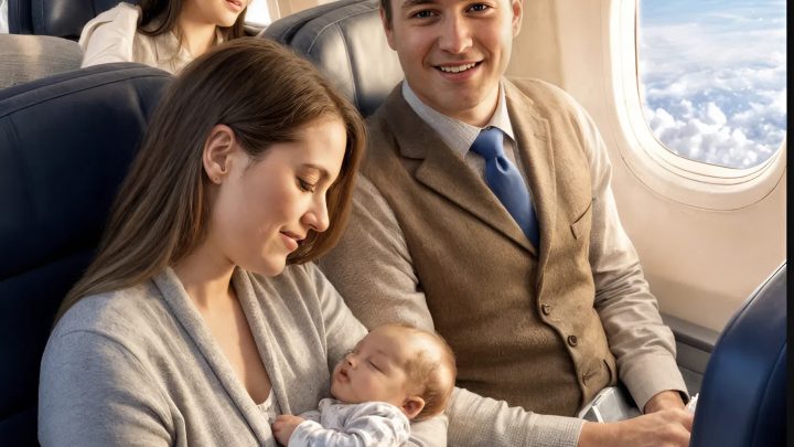 Matka, která usnula s novorozenětem v náručí, si nevšimla, že se opřela o pasažéra první třídy, který seděl vedle ní.