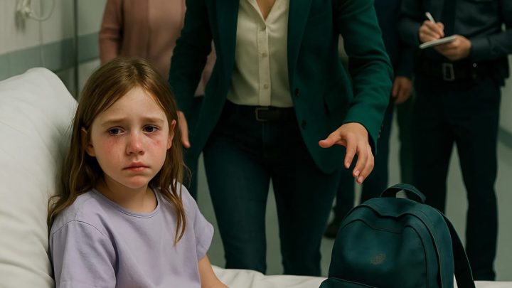 Moje osmiletá dcera zkolabovala ve škole a byla převezena na pohotovost — když jsem dorazila, sestra mi zašeptala: „Vaše rodina právě byla v jejím pokoji.“