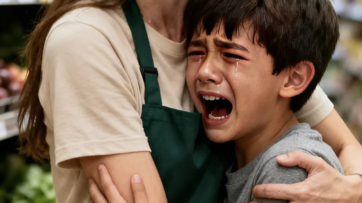 Zatímco jsem pracovala v supermarketu daleko od domova, můj šestiletý syn přiběhl s pláčem.