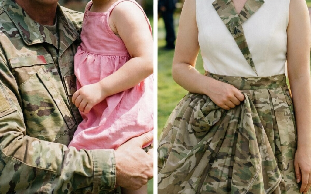 Ušila jsem si plesové šaty z tátovy vojenské uniformy na jeho počest – nevlastní máma si ze mě dělala legraci, dokud u dveří nezaklepal důstojník a nepodal jí vzkaz, po kterém zbledla