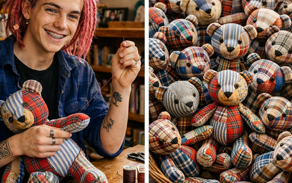 Můj dospívající syn ušil z košil svého zesnulého otce 20 medvídků pro místní útulek – když se za úsvitu objevili čtyři ozbrojení policisté, byla jsem v šoku z toho, co vytáhli ze svého policejního vozu