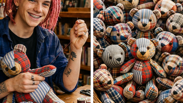 Můj dospívající syn ušil z košil svého zesnulého otce 20 medvídků pro místní útulek – když se za úsvitu objevili čtyři ozbrojení policisté, byla jsem v šoku z toho, co vytáhli ze svého policejního vozu