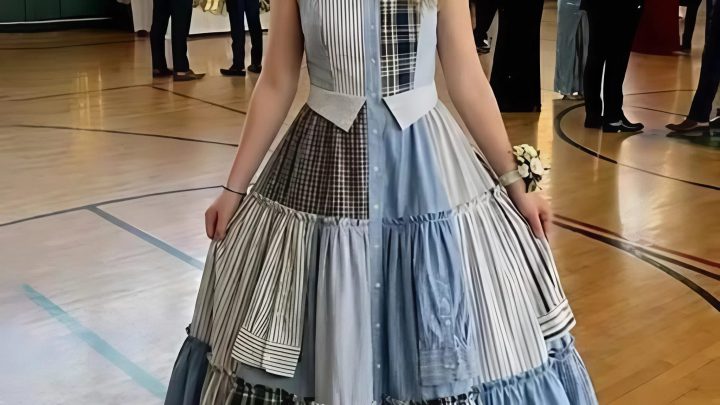 Ušila jsem si šaty z košil mého otce na maturitní ples, abych uctila jeho památku – moji spolužáci se smáli, až ředitel popadl mikrofon a celý sál ztichl.