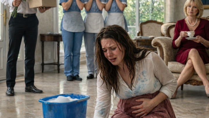 Přišel jsem domů dřív, abych překvapil svou těhotnou ženu… Ale když jsem vešel, uviděl jsem ji, jak klečí na podlaze a drhne ji, zatímco služky se na to dívají… A ten důvod mi zlomil srdce