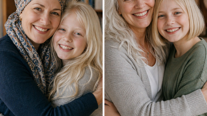 Moje dospívající dcera si ostříhala vlasy, aby mi z nich po chemoterapii mohli vyrobit paruku — ale hned druhý den mi její učitelka zavolala: „Musíte okamžitě přijet do školy. Jsou tu policisté a hledají ji.“