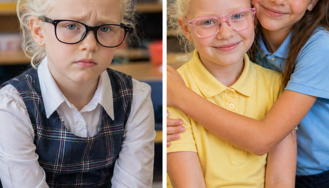 Moje dcera prodala svou sbírku lega za 112 dolarů, aby koupila brýle své kamarádce, protože ty její byly rozbité a slepené izolepou — to, co se stalo následující den, mě dojalo k slzám.