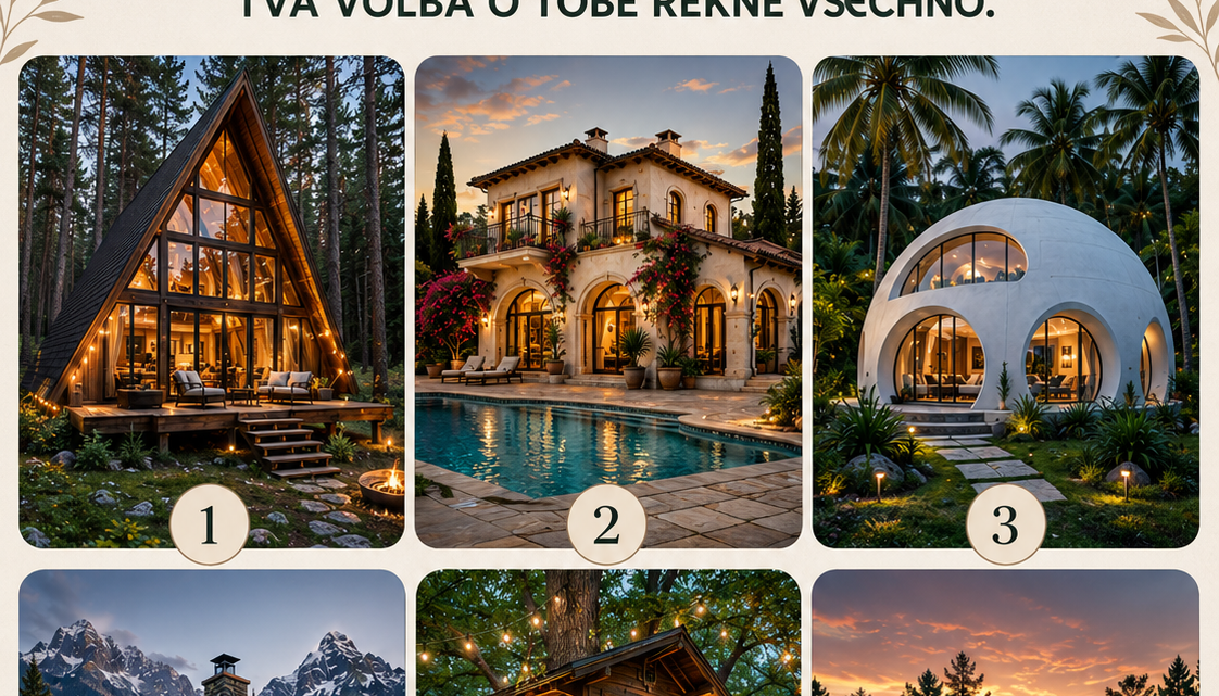 Dům, který si vyberete, odhalí vaši hlavní charakterovou vlastnost.