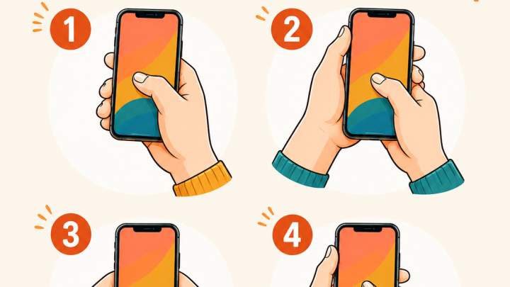 Jakým způsobem právě teď držíte telefon?
