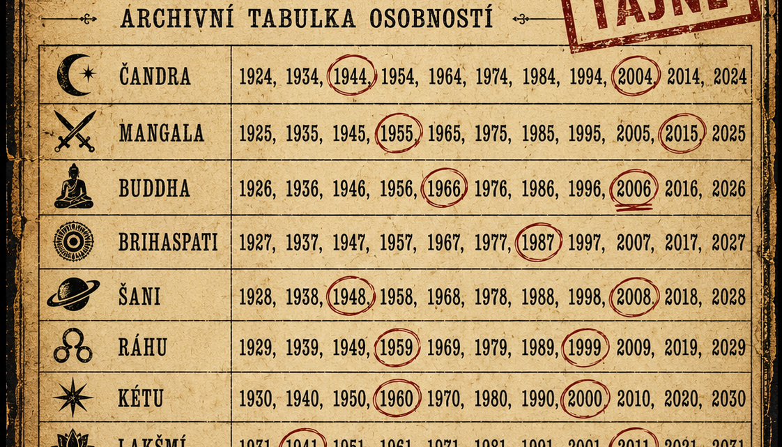Nepřeskakujte to! Možná vám tato tabulka o vás prozradí víc, než byste sami čekali.