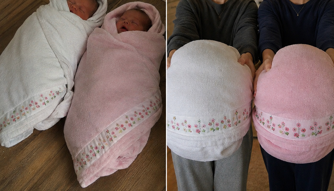Adoptoval jsem dvojčata, které jsem našel zabalené v ručnících v kostce měnící pláž – V den jejich 18. narozenin mi podali stejné ručníky a zašeptali: „Tati… Dlužíme vám pravdu