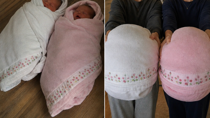 Adoptoval jsem dvojčata, které jsem našel zabalené v ručnících v kostce měnící pláž – V den jejich 18. narozenin mi podali stejné ručníky a zašeptali: „Tati… Dlužíme vám pravdu