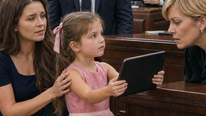 Můj manžel žádá o rozvod a moje 6letá dcera se ptá soudce: ‘Mohu vám ukázat něco, o čem máma neví, Vaše Ctihodnosti?’ Soudce přikývl. Když video začalo, celá soudní síň mlčky ztuhla.