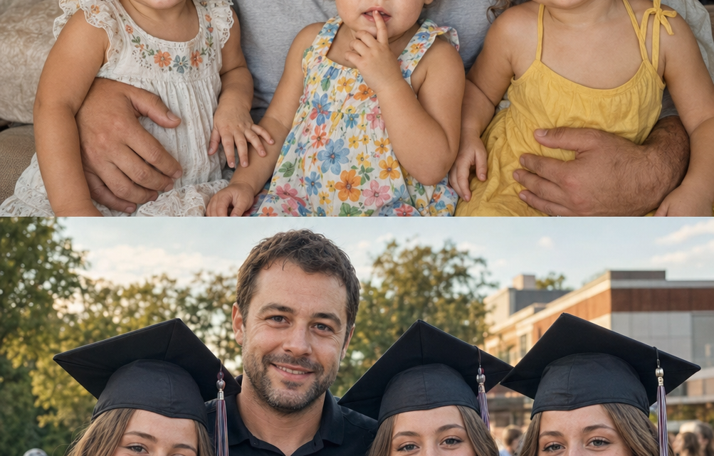 Vzdal jsem se 22 let svého života Zvyšováním svých trojčatových neteří – To, co udělali na promoci na vysoké škole, mě přimělo padnout na kolena