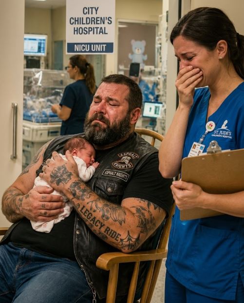 Celá NICU ztichla, když obří motorkář požádal, aby držel dítě, které nikdo nepřišel navštívit… Ale po dvanácti hodinách, aniž by opustil židli, a tajemství za jménem vytetované na jeho zápěstí už se na něj nikdo nikdy nepodíval stejným způsobem