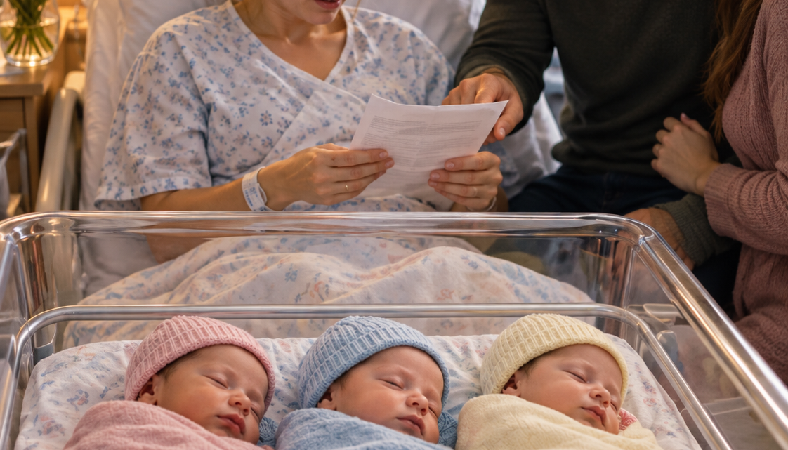 Právě jsem porodila Triplets—, když můj manžel vešel se svou paní a rozvodovými papíry