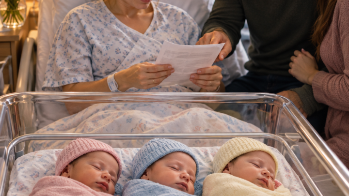 Právě jsem porodila Triplets—, když můj manžel vešel se svou paní a rozvodovými papíry