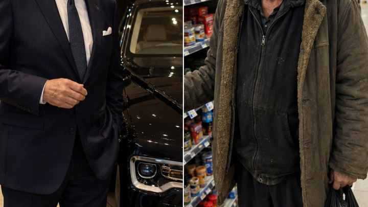 Předstíral jsem, že jsem bezdomovec, a vstoupil jsem do supermarketu, abych našel důstojného dědice — to, co se tam stalo, mě málem srazilo na kolena