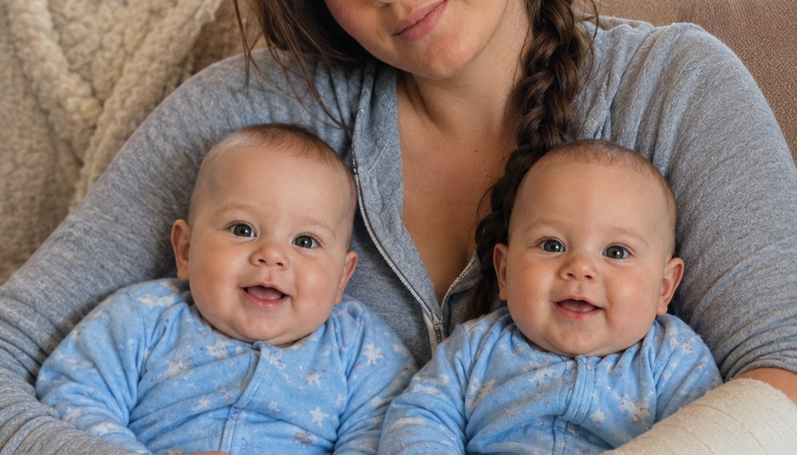 Zlomil jsem si ruku a požádal svého manžela, aby pomohl s našimi 5měsíčními dvojčaty, ale on řekl: ‚Maminky nemají nemocné dny‘ – Tak jsem ho naučil lekci, na kterou nikdy nezapomněl